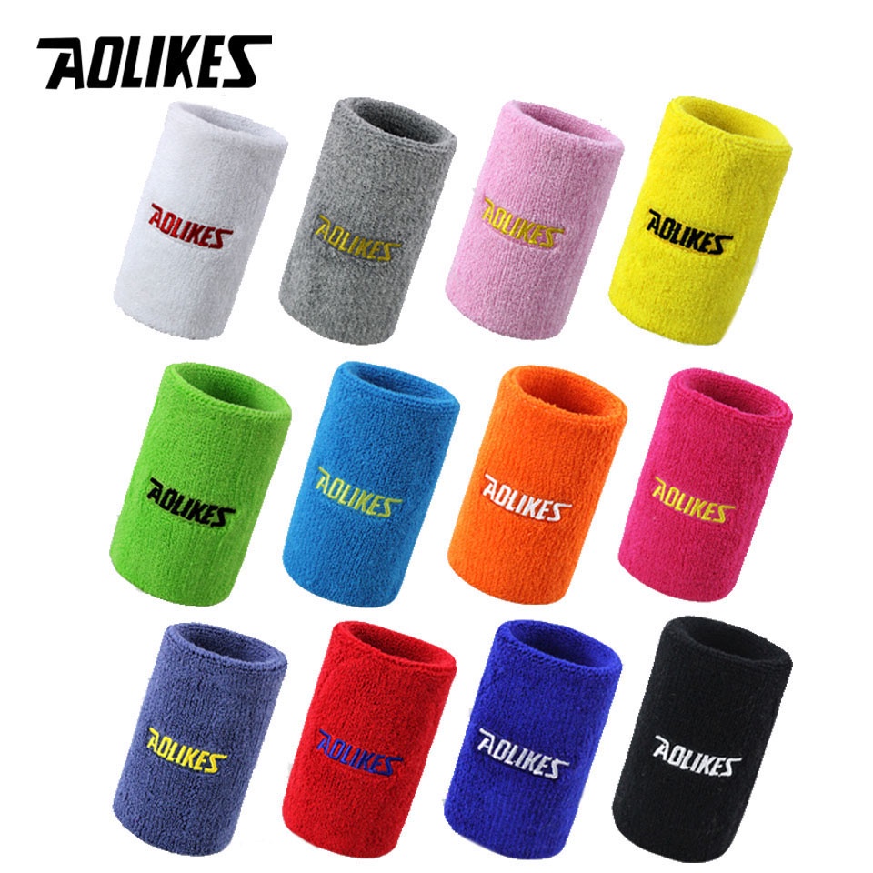Cặp băng quấn bảo vệ cổ tay AOLIKES chất liệu thấm hút mồ hôi tiện dụng khi chơi thể thao