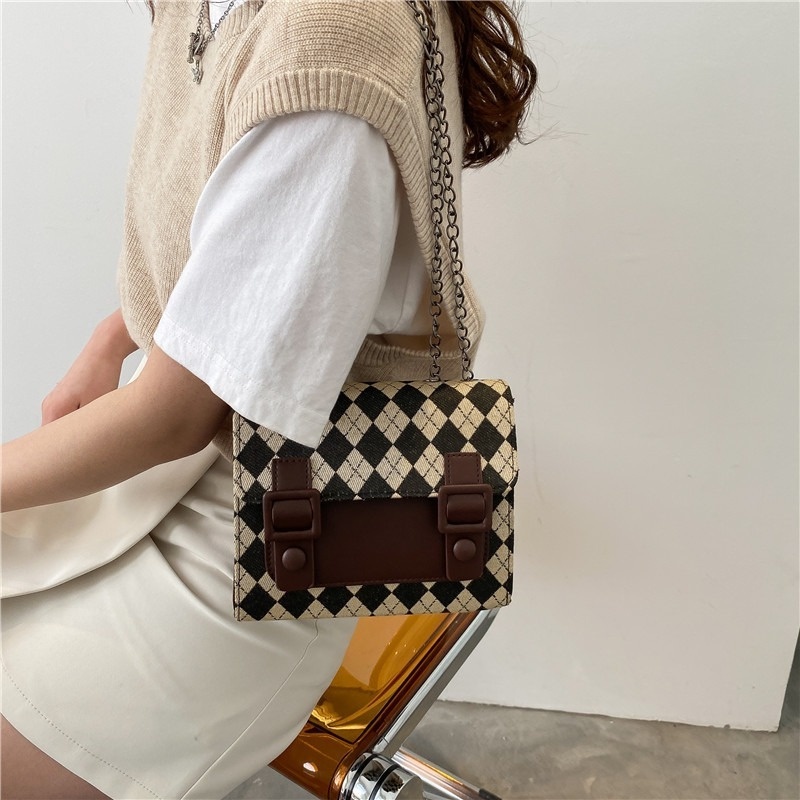 Túi Đeo Chéo Vai Hình Vuông Nhỏ Phong Cách Hàn Quốc Cổ Điển NB00324