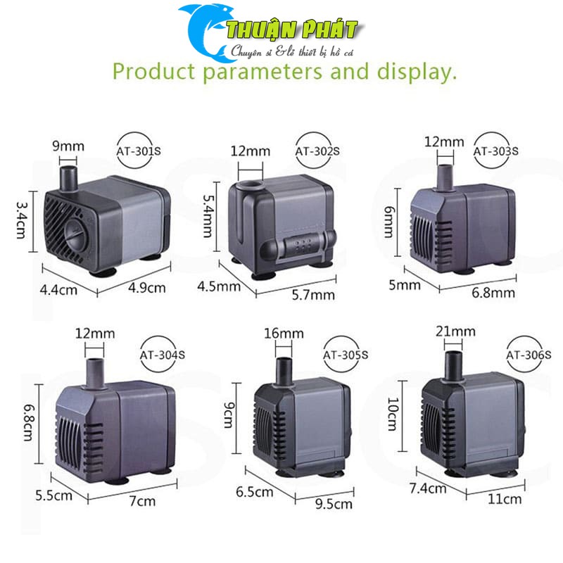 Bơm nước hồ cá Atman AT 304S | AT 305S | AT 306s
