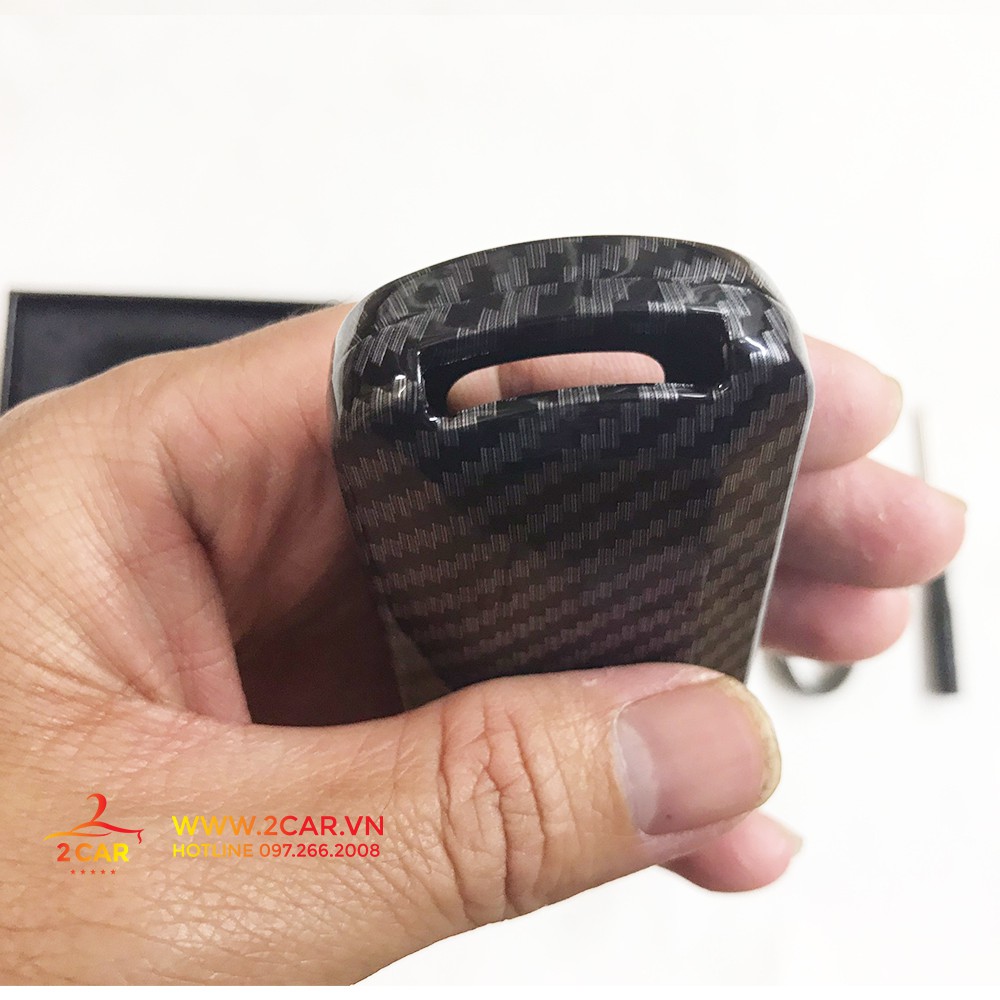 Ốp Chìa Khóa carbon xe Mitsubishi Xpander, Outlander, Attrage, Mirage, Pajero chìa thông minh vân cacbon cao cấp