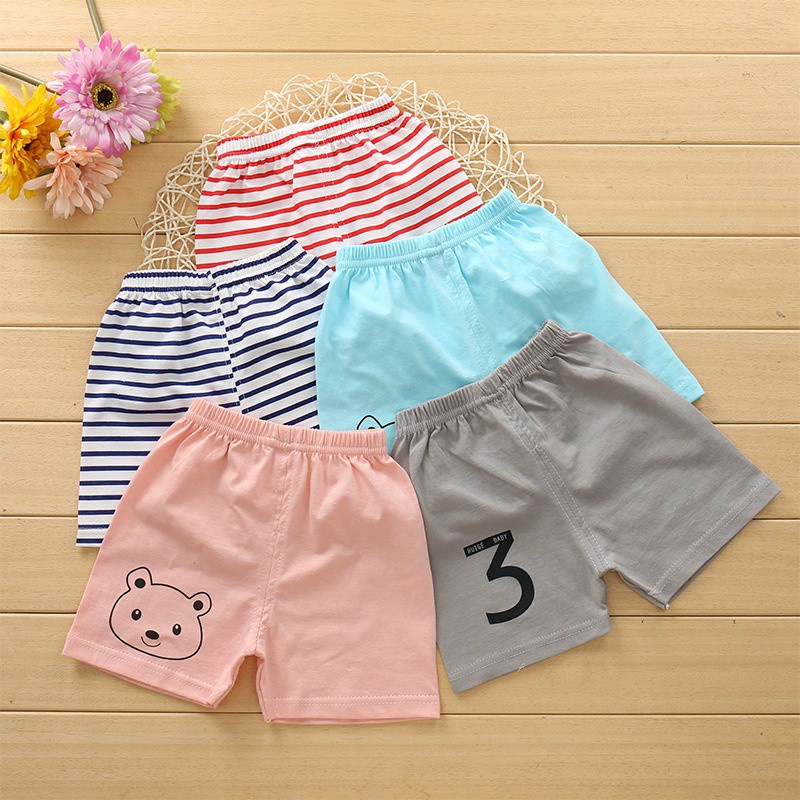 Quần đùi vải cotton dáng rộng thời trang kiểu mùa hè năng động dành cho bé