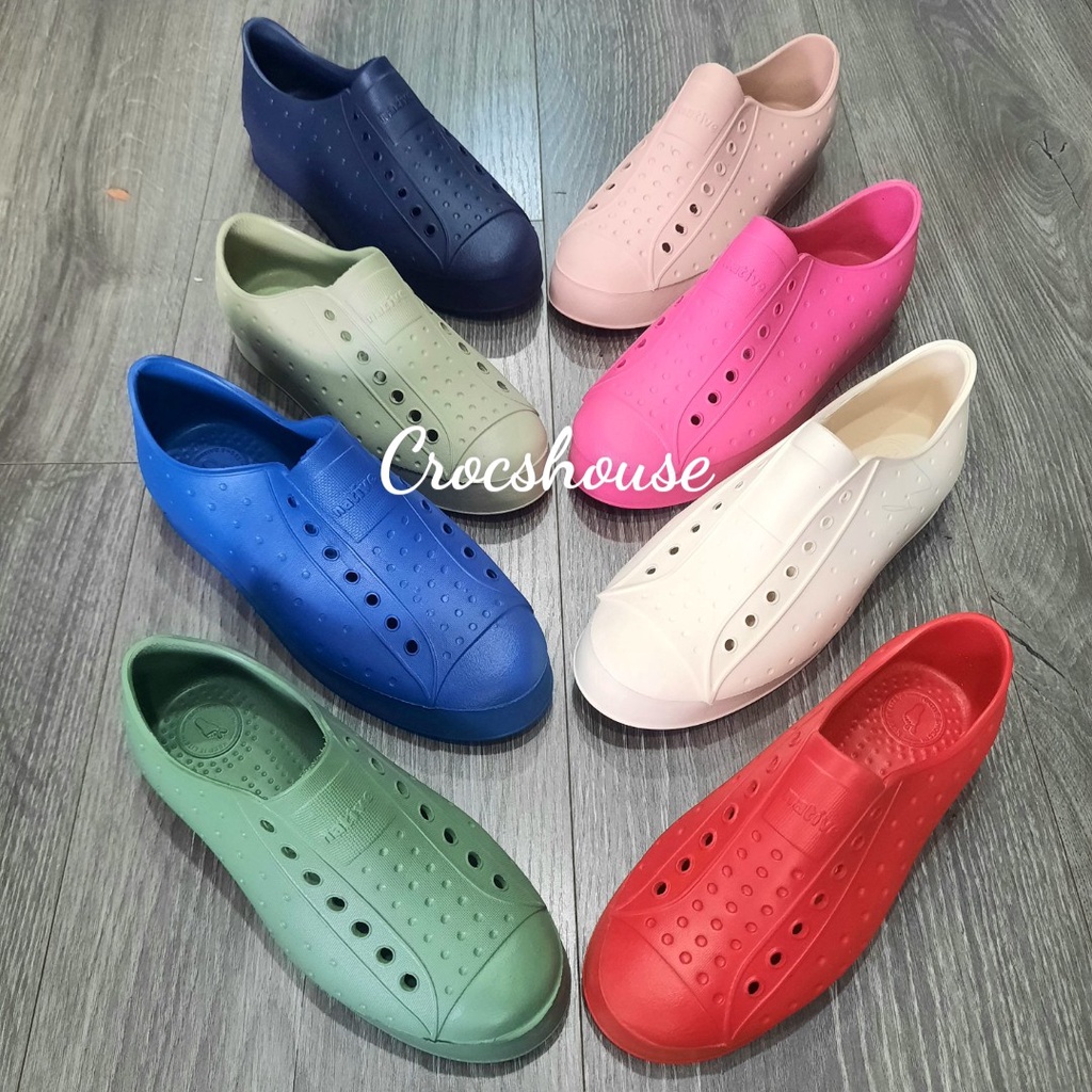 (Bảng màu 1) Giày native bé trai bé gái full nhựa siêu mềm, giày urban trẻ em giá rẻ, siêu bền - Crocs house