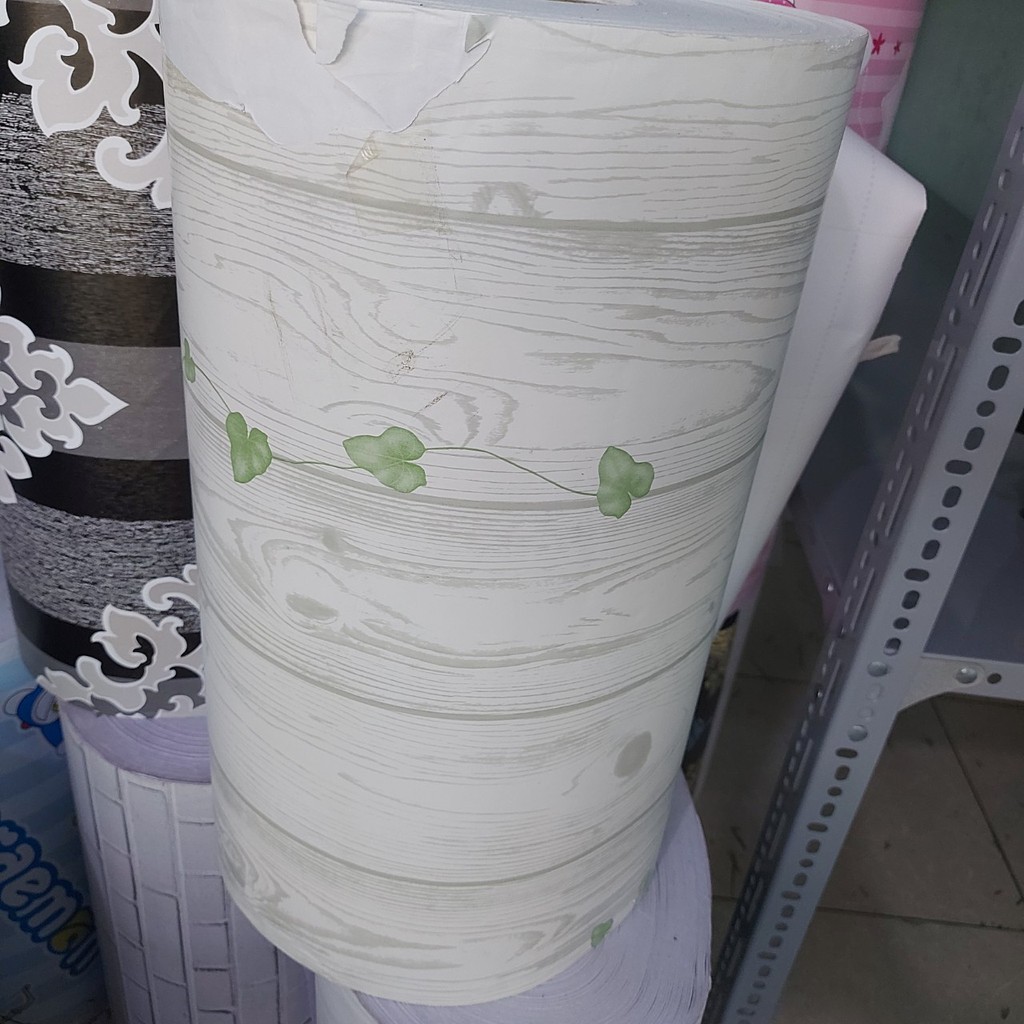 Decal giấy dán tường ván cỏ may mắn KHỔ 45CM keo sẵn (giá 1m dài)