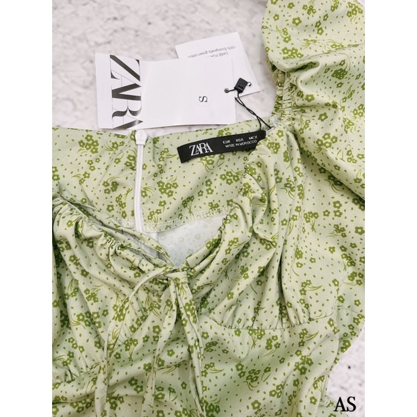 ĐẦM MAXI XANH HOA NHÍ XẺ TÀ DÚM NGỰC