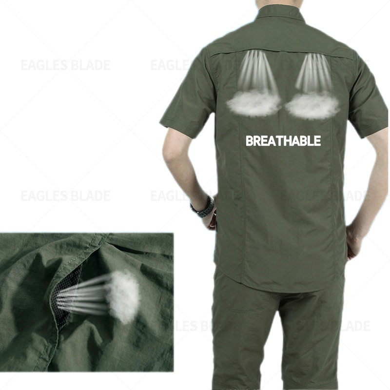 Áo Sơ Mi Mỏng Tay Ngắn Dáng Rộng Size Lớn 102/M-4XL Thời Trang Quân Đội Cho Nam