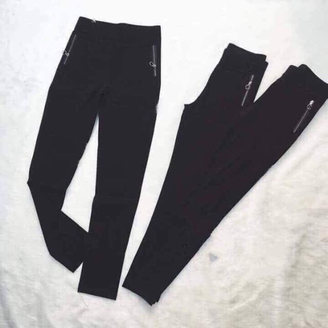 Quần legging 2 khoá sườn