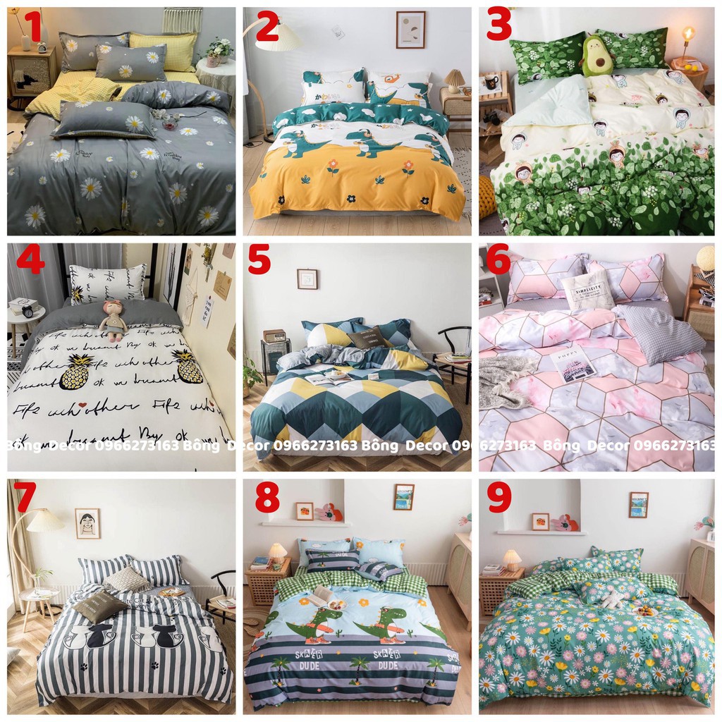 BỘ CHĂN GA GỐI COTTON POLY CHĂN CHẦN BÔNG NHỮNG MẪU MỚI NHẤT