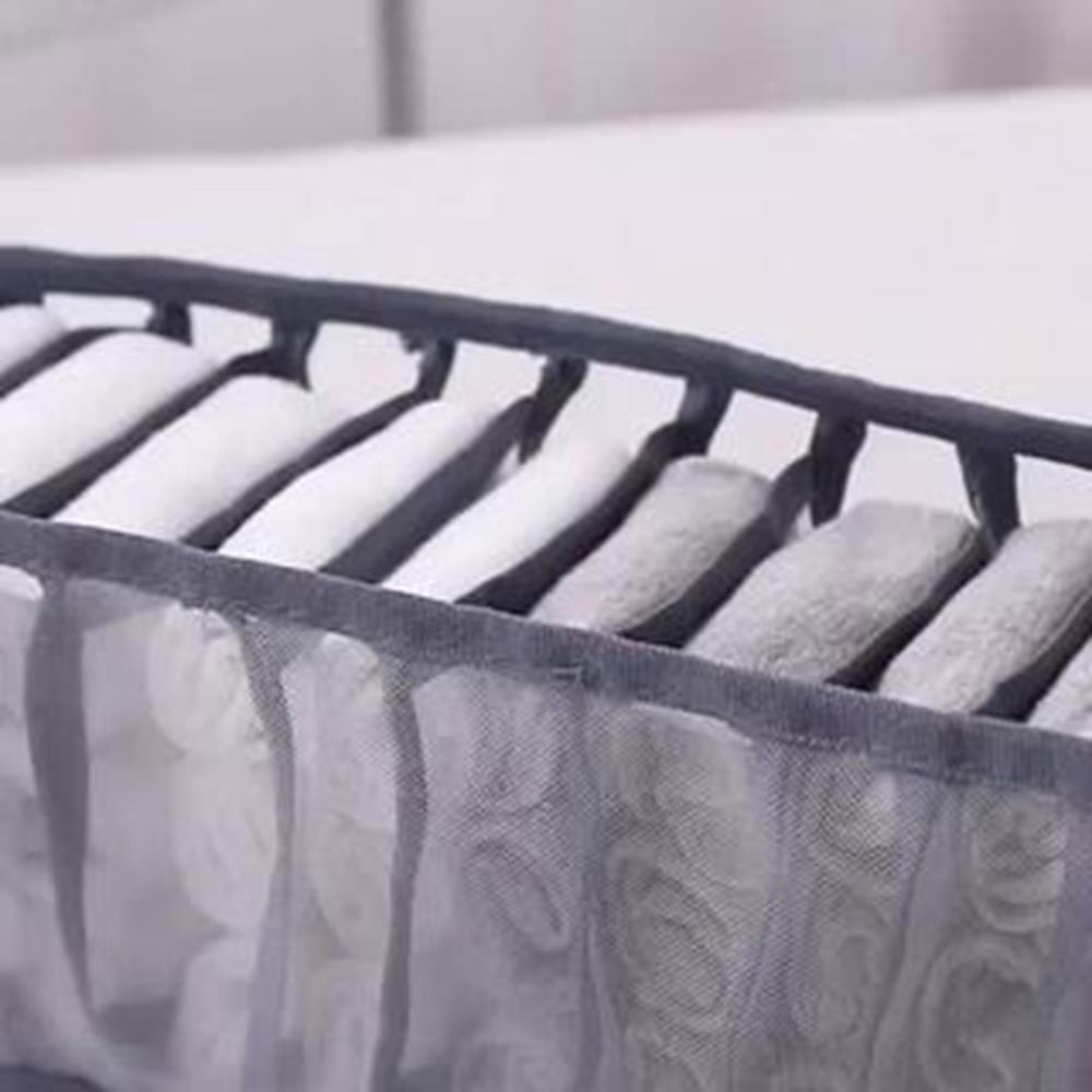 Khay đựng tất và đồ lót Vải lưới 7 ngăn 32x12xCao12cm mã 18009