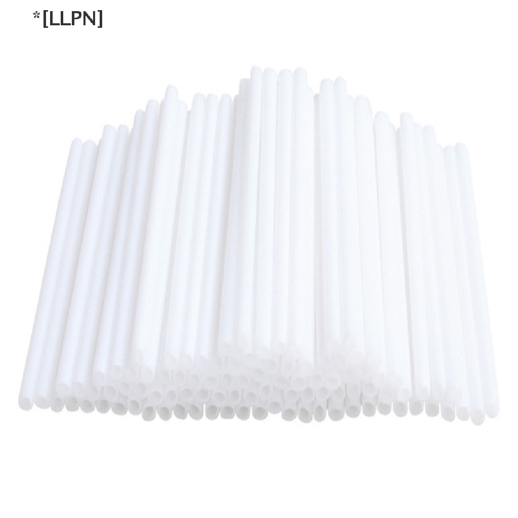 Bộ 100 Que Nhựa Trắng Dùng Làm Kẹo Mút