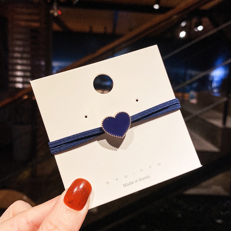 Dây cột tóc cao su hình trái tim / bông hoa