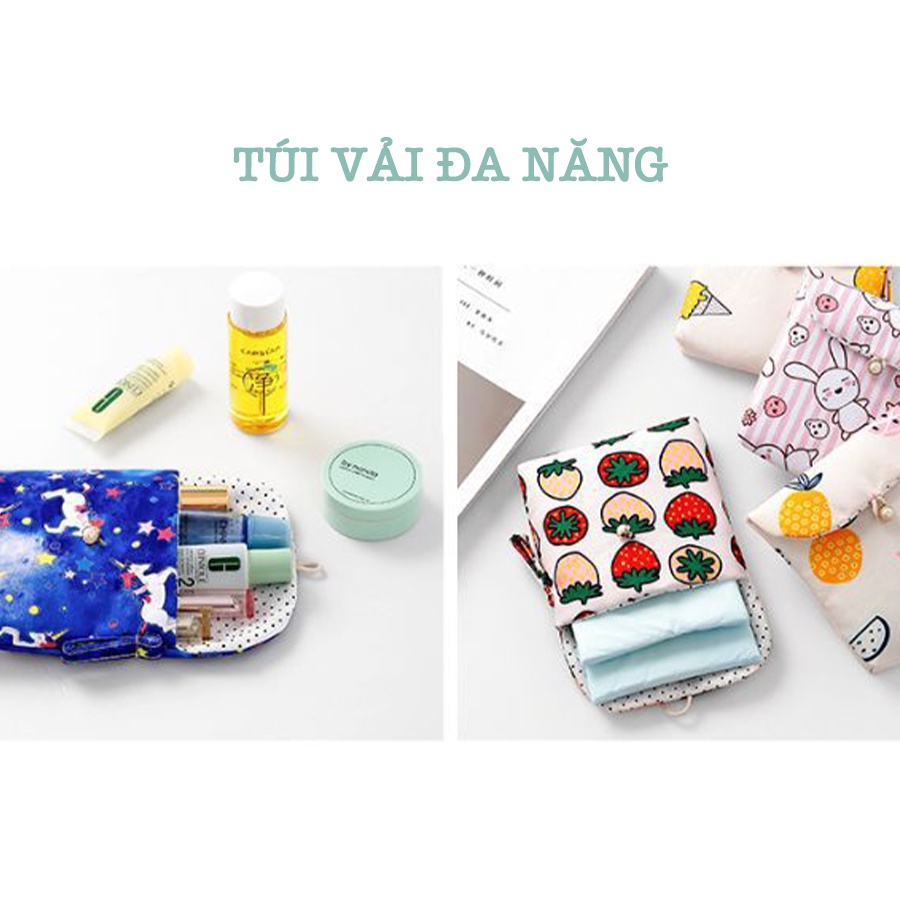 Túi Vải Đựng Băng Vệ Sinh Canvas Dễ Thương, Tiện Ích, Nhỏ Gọn M030
