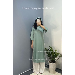 [BIGSIZE] Áo dài cách tân tay loe lụa Ngọc Trai (size đến 92kg, inbox tư vấn size)