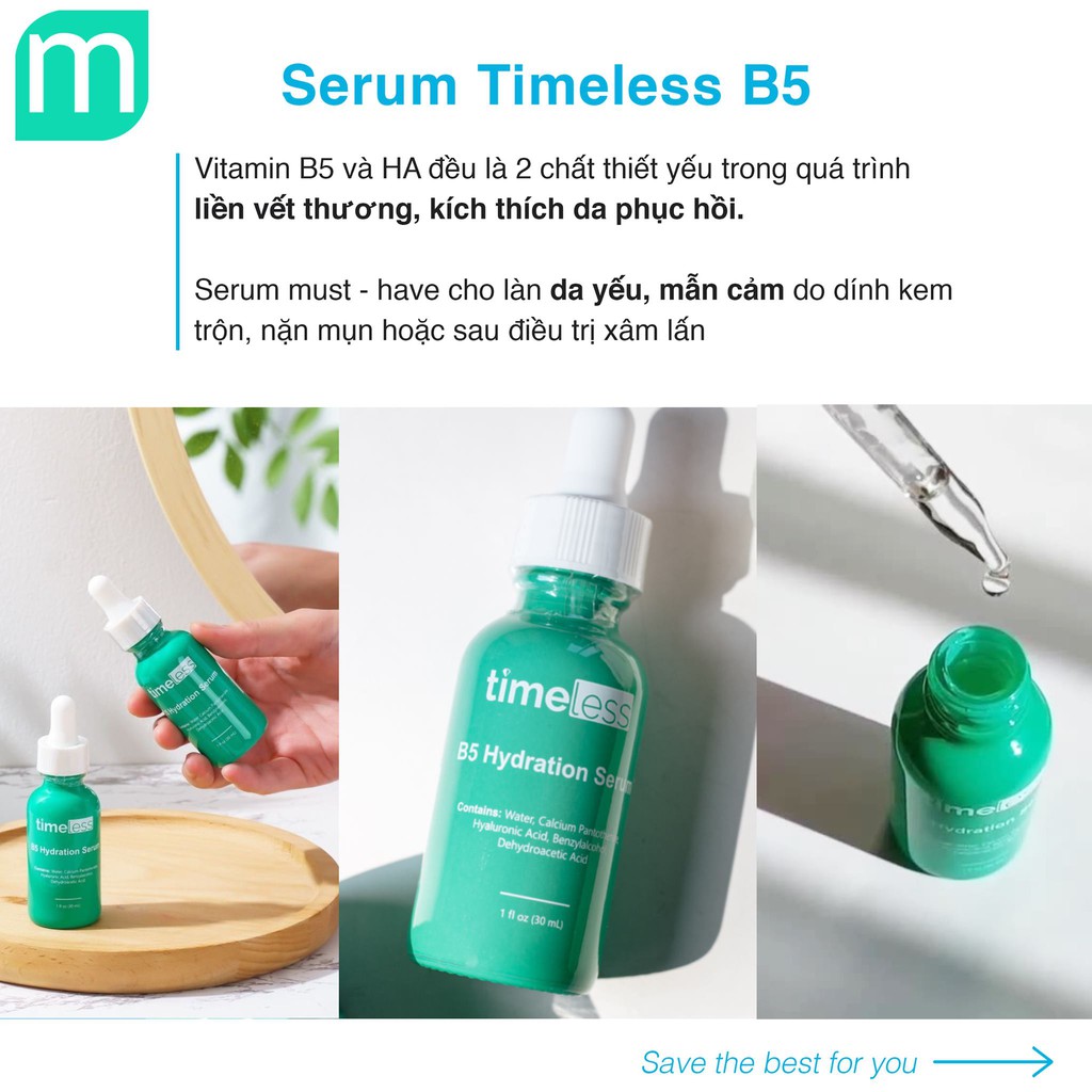 Serum Phục Hồi Timeless Vitamin B5 + HA 30ml