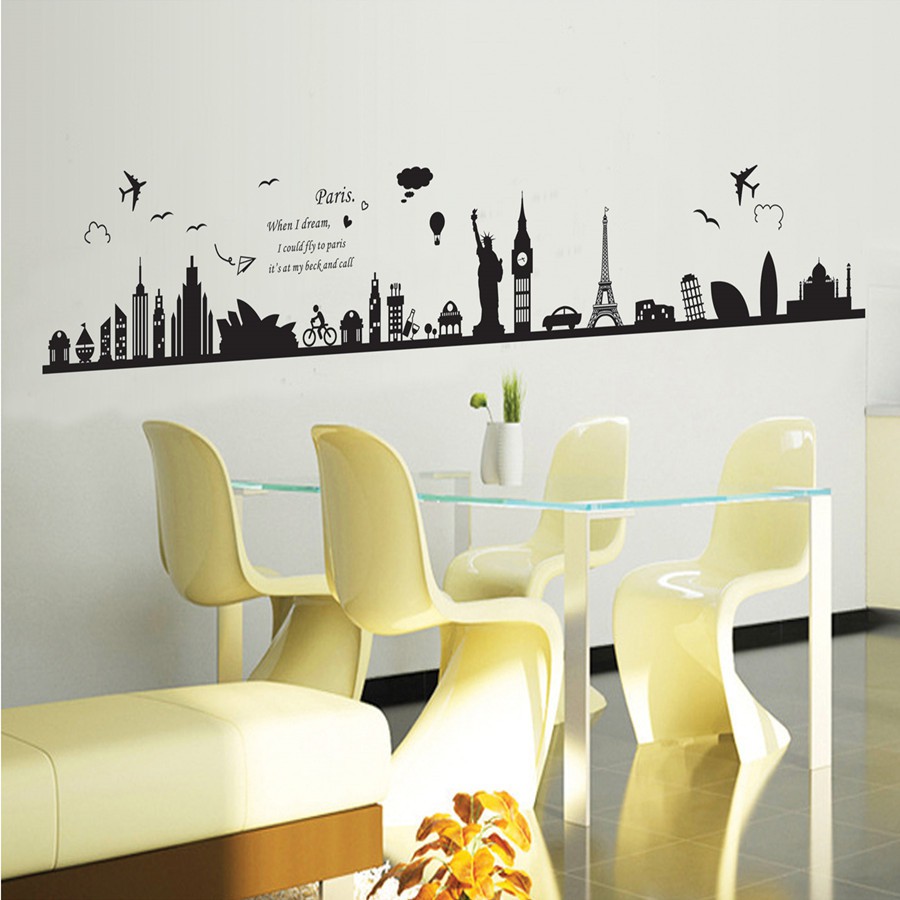 Decal Dán Tường - Giấy Dán Tường - Paris When I dream - scenedecalsAY9214