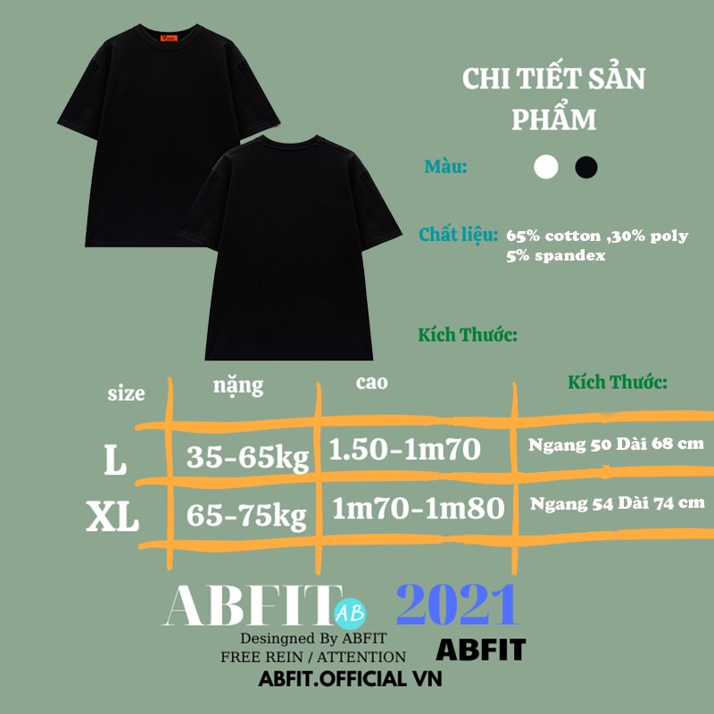 áo thun nam nữ tay lỡ unisex ABFIT áo phông form rộng thun cotton đẹp freesize tee basic