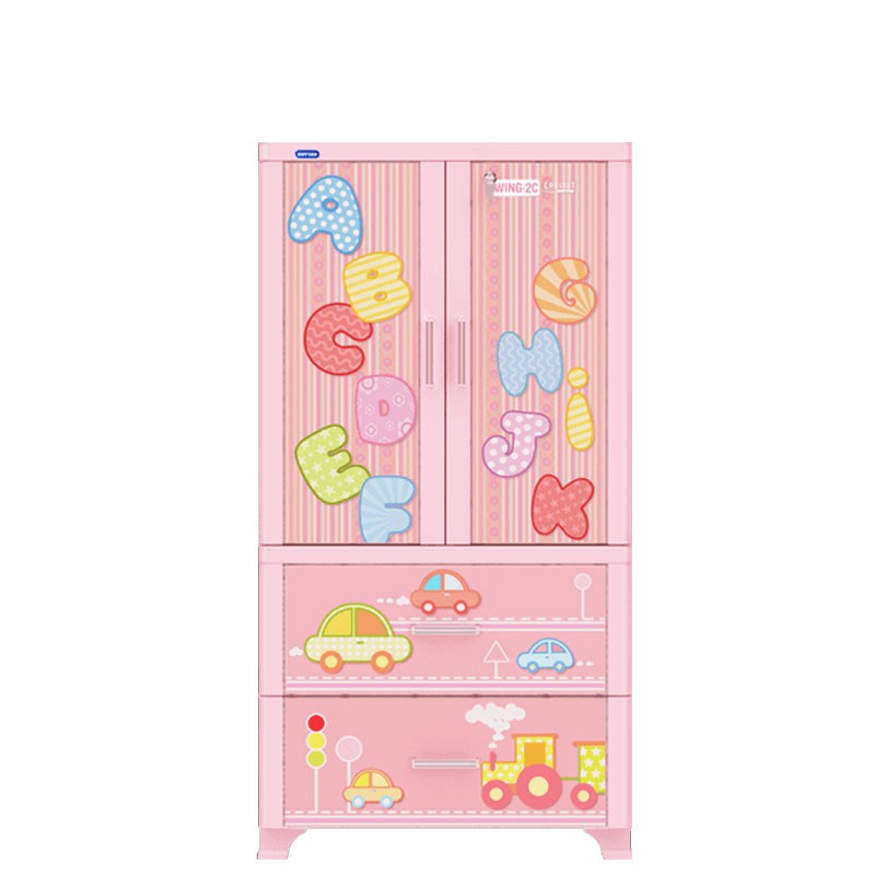 Tủ quần áo cao cấp WING 2C2N - 2 cánh trên, 2 ngăn dưới - Nhựa Duy Tân