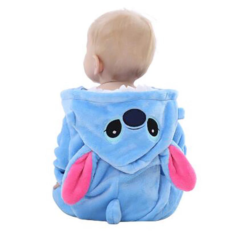 Bộ đồ ngủ có mũ trùm đầu hình Stitch dễ thương cho bé