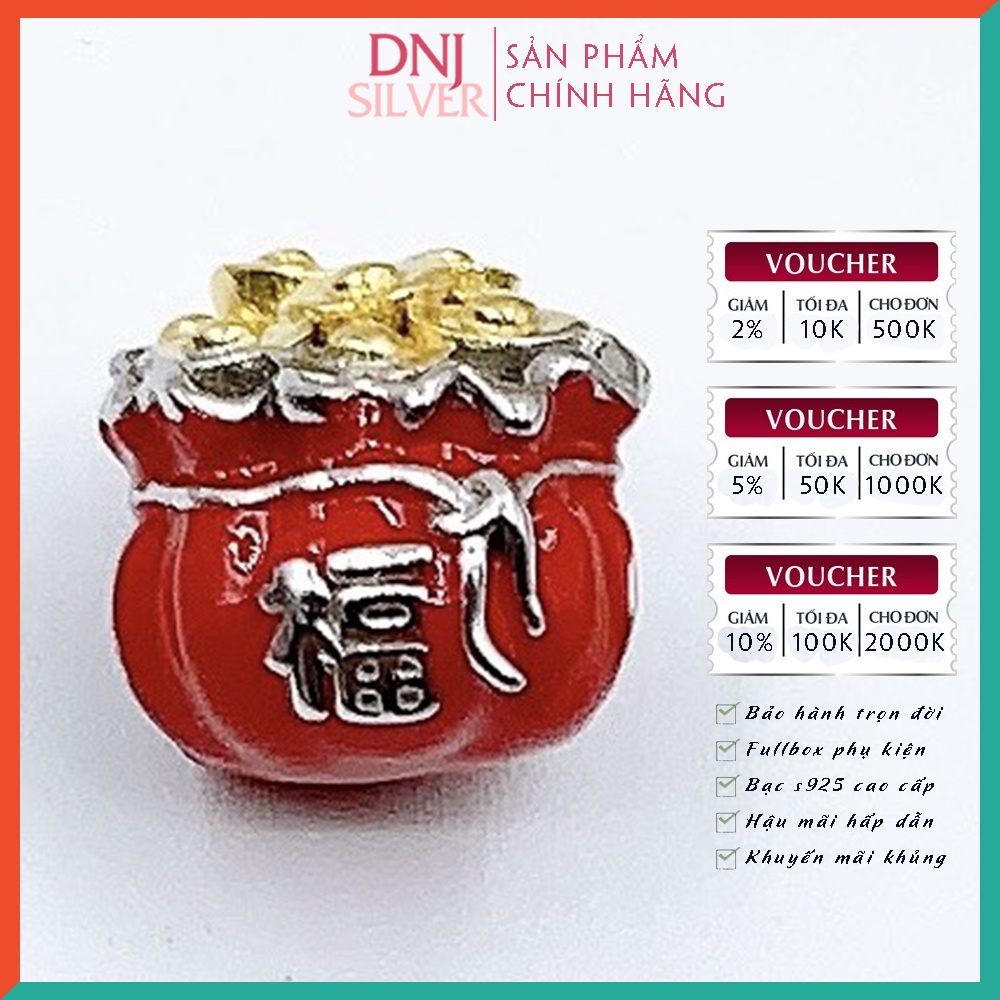 [Hàng cao cấp] Vòng tay bạc 925 cao cấp dành cho nữ - Vòng tay charm bạc Thần Tài Tụ Bảo, kinh doanh thuận lợi - DNB007