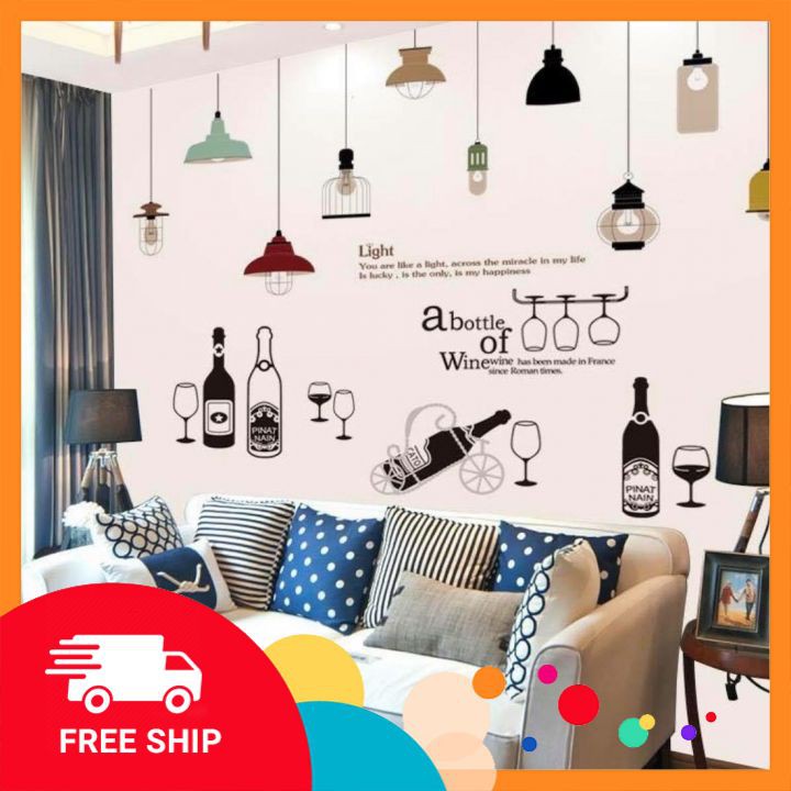 Decal dán tường ⚡️𝐅𝐑𝐄𝐄 𝐒𝐇𝐈𝐏⚡️ Decal trang trí dây đèn - PVC chống thấm nước, keo siêu dính - decor chụp ảnh | BigBuy360 - bigbuy360.vn