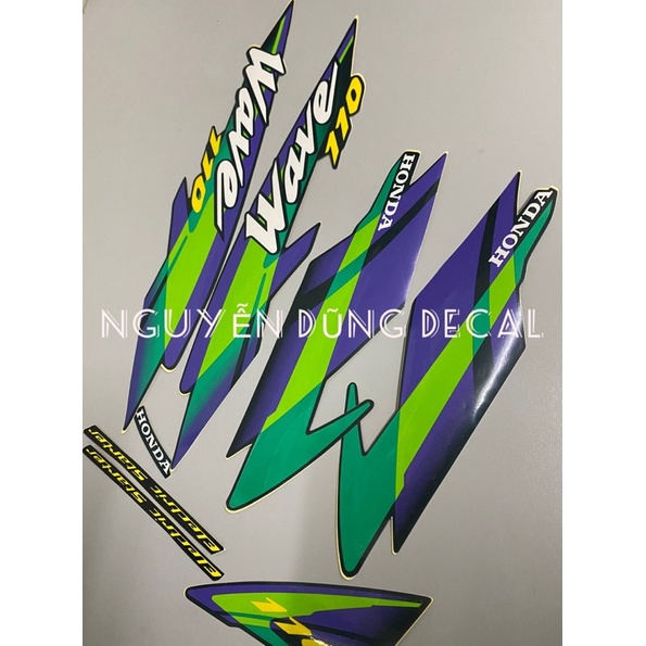 Nguyên bộ tem 3 lớp Wave thái màu nhớt đời 2000_ Nguyễn Dũng Decal