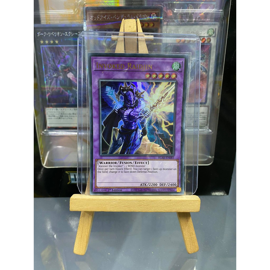 [ Dưa Hấu Yugioh ] Lá bài thẻ bài Invoked Raidjin - Ultra Rare - Tặng bọc bài nhựa bảo quản