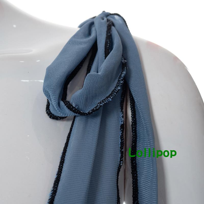 Đầm Ngắn Sát Nách Dáng Ôm Phối Lưới Xuyên Thấu Màu Trơn Thời Trang Cho Nữ