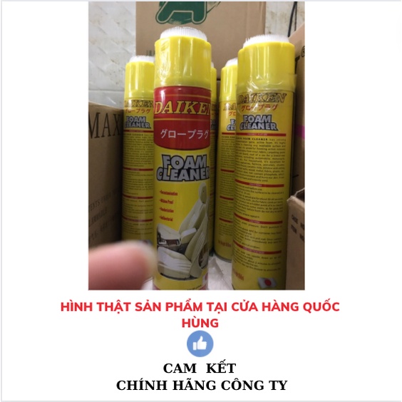 Chai Vệ Sinh Bảo Dưỡng Nệm Ghế Da & Nỉ DAIKEN - FOAM CLEANER