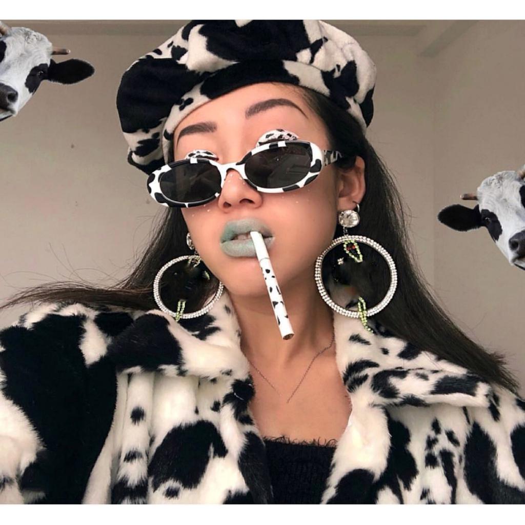 oval frame Sunglasses trend decorative cat eye Fashion 1pcs