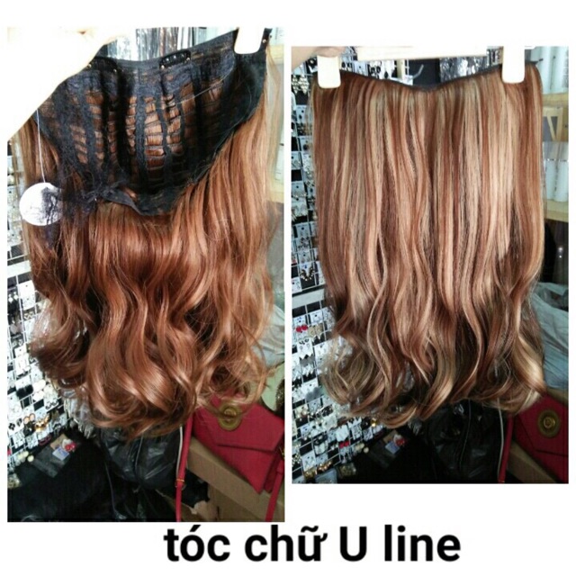 Tóc kẹp nữa đầu 🥰 freeship 50k🥰 tóc chữ u 3/4 đầu line- hình thật