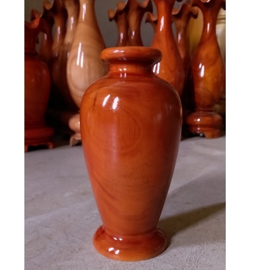 lọ hoa bằng gỗ,chum phú quý cao 22cm