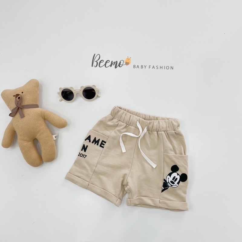 Quần short cotton micky bé trai-MS40