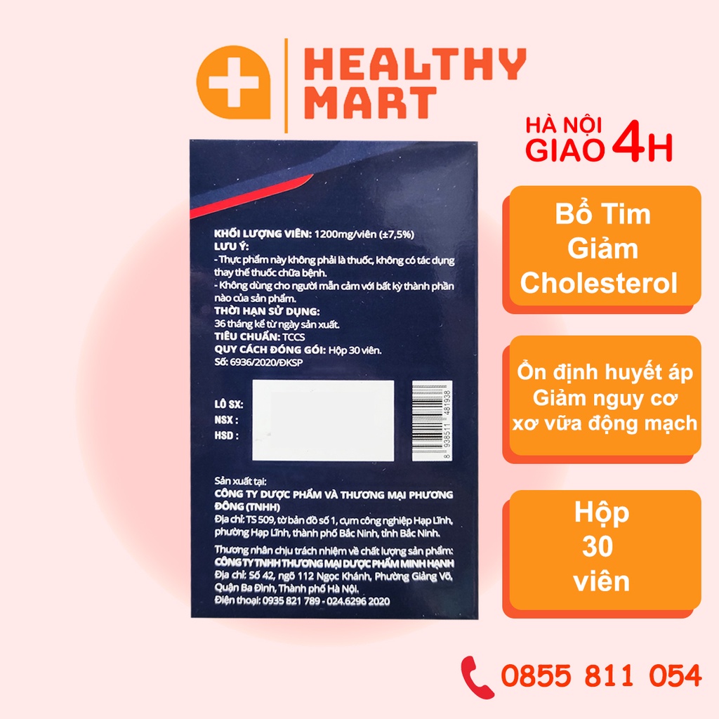 ✔️️️Bổ tim Pro Q10 Antin - Viên uống giúp giảm nguy cơ xơ vữa động mạch, hạ cholesterol trong máu - Ổn định huyết áp