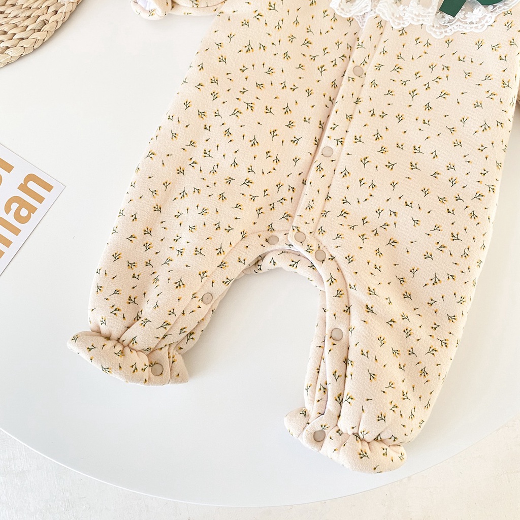 Bộ đồ liền thân Sanlutoz từ cotton thời trang mùa đông dành cho bé gái