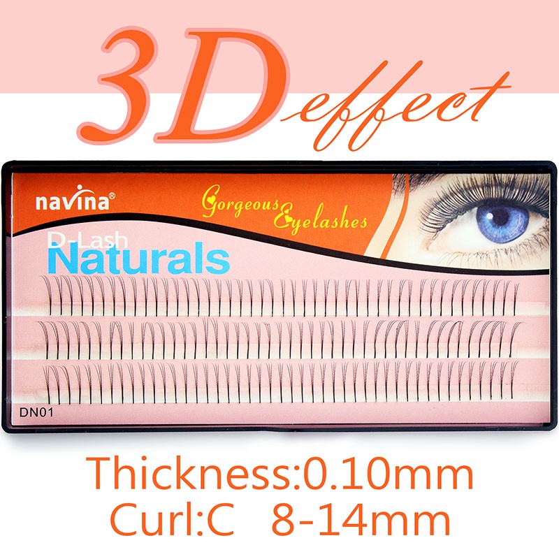 Navina nhân tạo 3D chồn nối mi mềm hiệu ứng 3D ghép cá nhân lông mi giả DN01-3D