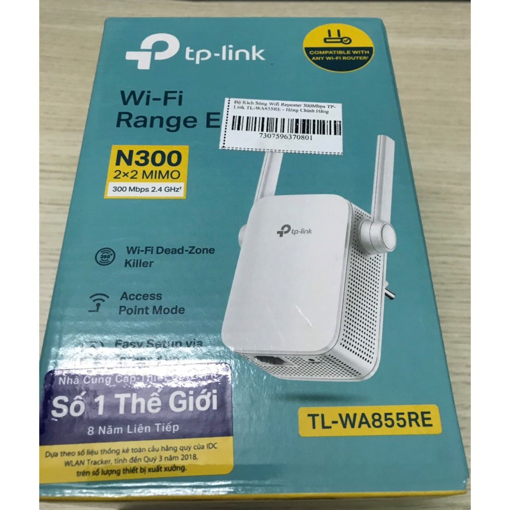 Bộ mở rộng sóng Wi-Fi tốc độ 300Mbps TL-WA855RE (EU)