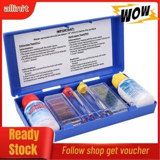 Allinit PH Chlorine Water Quality Test Kit Swimming Pool Tester Testing Box HD