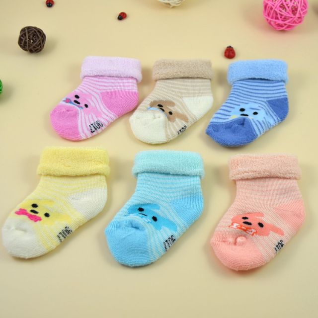 Sét 3 đôi tất xù trẻ em 0-1 tuổi