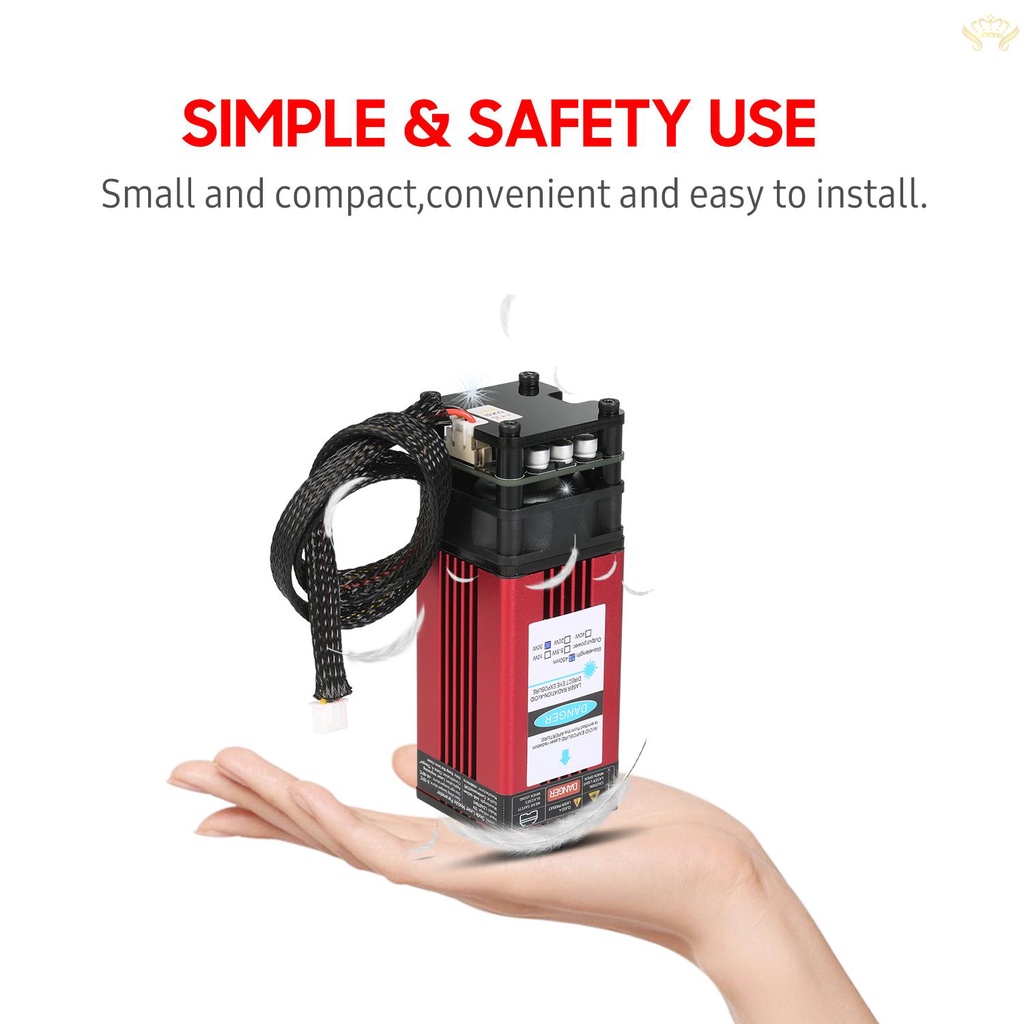 Mô Đun Laser 30W 450nm Đầu Cố Định Độ Chính Xác Cao Bằng Nhựa Và Da Dành Cho Máy Khắc Gỗ CNC