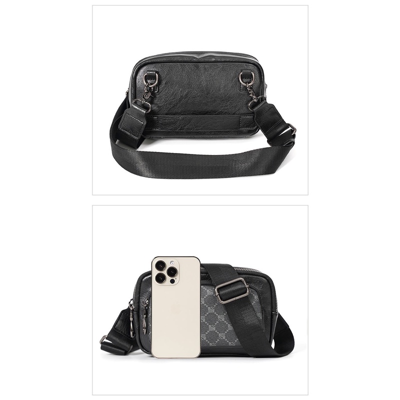 Túi da PU đeo chéo phong cách năng động trẻ trung cho nam