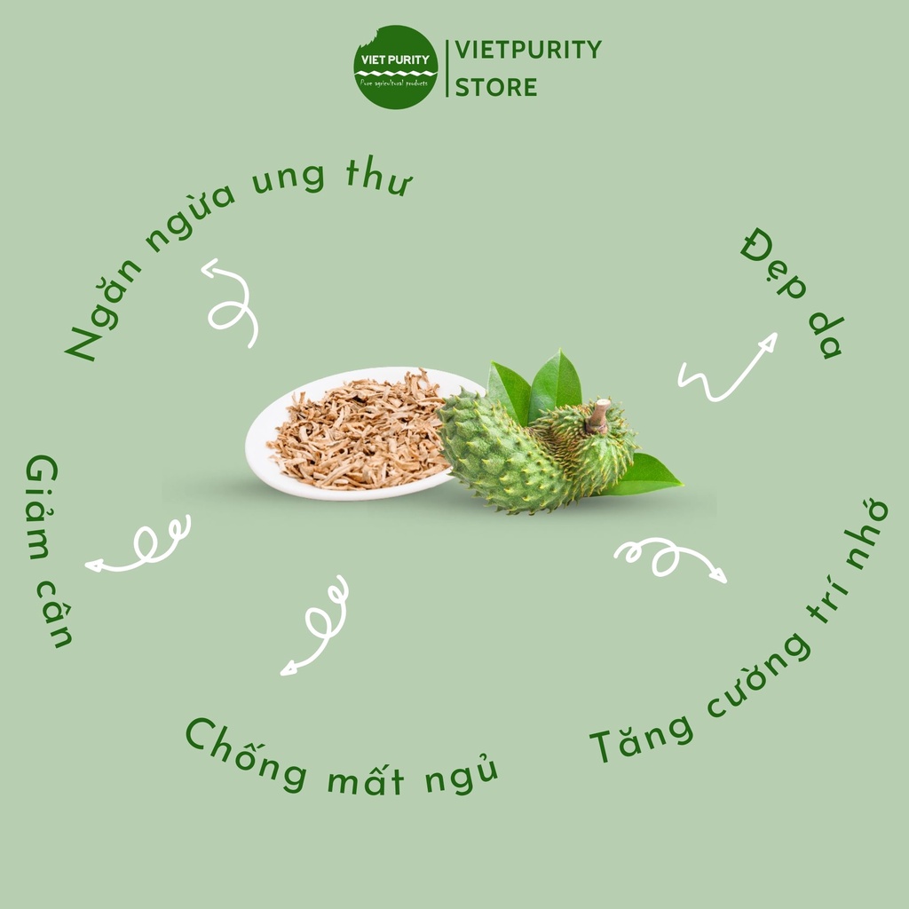Trà mãng cầu xiêm Vietpurity 100g - Giúp ngủ ngon, ngăn ngừa ung thư