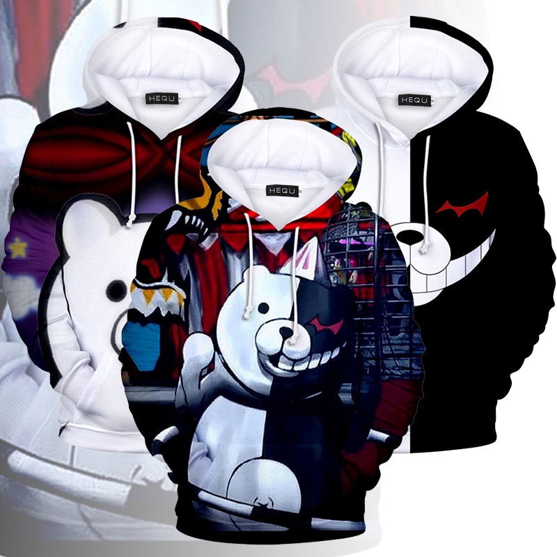 Áo hoodie tay dài in hình Monokuma Anime 3D | BigBuy360 - bigbuy360.vn