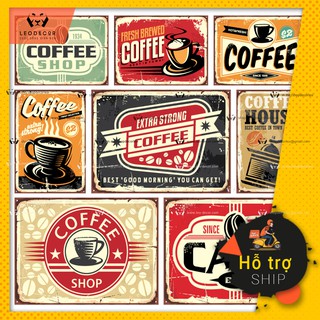 Sticker phong cách Vintage cho quán cafe 💥[ SIÊU HOT ]💥 CHỐNG NƯỚC - CHỐNG BÁM BỤI