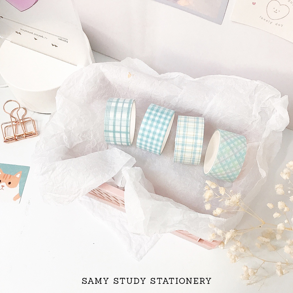 WASHI CARO PASTEL HÀN QUỐC TRANG TRÍ SỔ TAY PLANNER