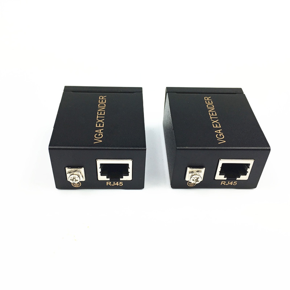 [Coco] 2Pcs 60M VGA Extender to Lan Ethernet Adapter Amplifier VGA Extender Replacement for KTV Multimedia Video