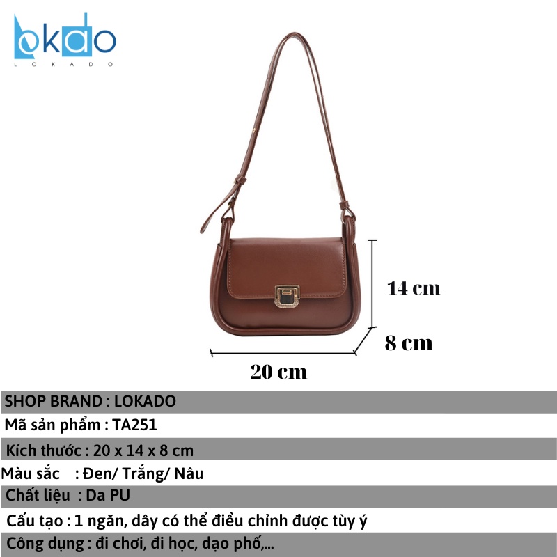 Túi xách nữ kẹp nách đẹp sang chảnh viền ngoài LOKADO HY251