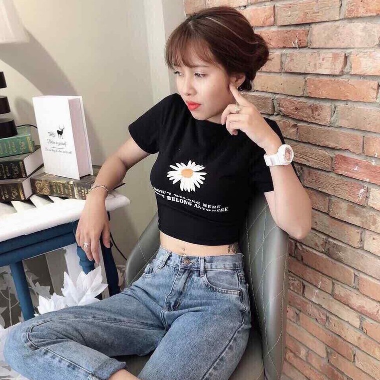 Áo Croptop Nữ Hình Hoa Cúc Thời Trang - VIETCENTRE | WebRaoVat - webraovat.net.vn