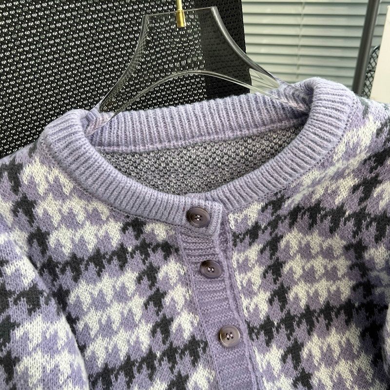 Áo Khoác Cardigan Dệt Kim Tay Dài Dáng Ngắn Thời Trang Dành Cho Nữ