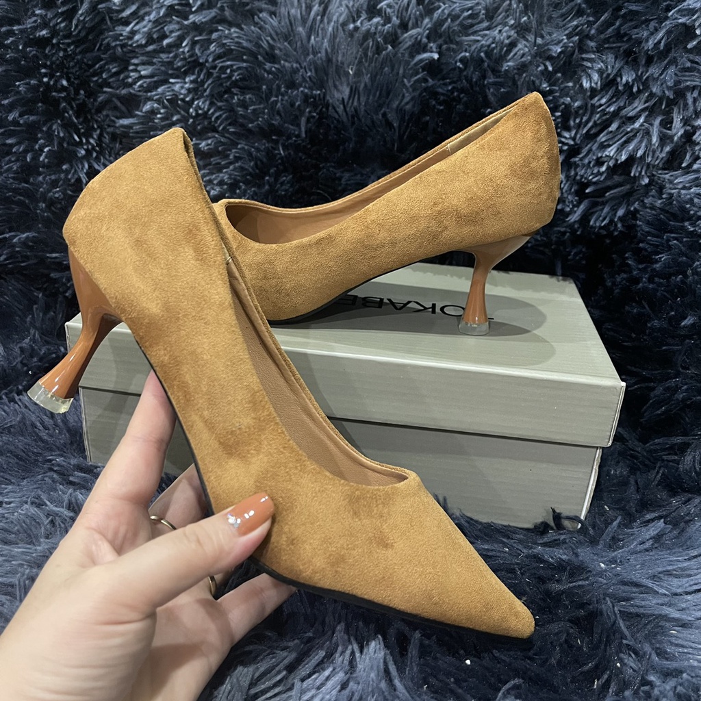 giày cao gót da lộn 5cm- 8860