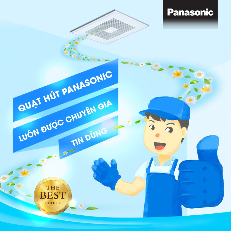 Quạt thông gió Panasonic FV-20CUT1 (Trắng) - Khoét lỗ 25cm - Bảo hành 12 tháng