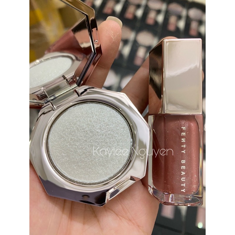 SET FENTYBEAUTY DIAMOND BOMBBABY MINI LIP AND FACE - son và Highlight